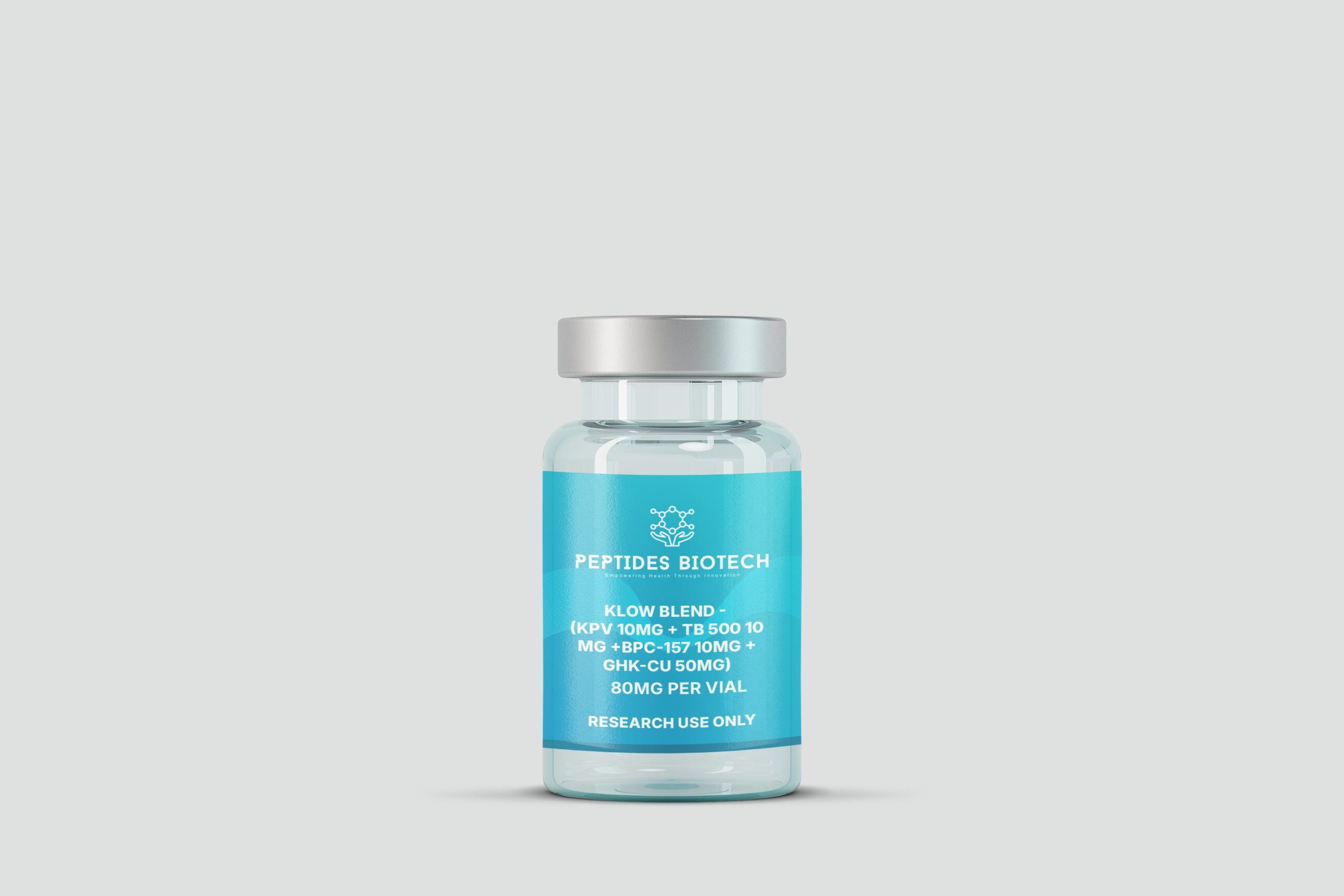 Klow Blend (KPV 10mg, TB 500 10mg, BPC-157 10mg, GHK-cu 50mg) - 80mg / Single Vial - Peptides BioTech