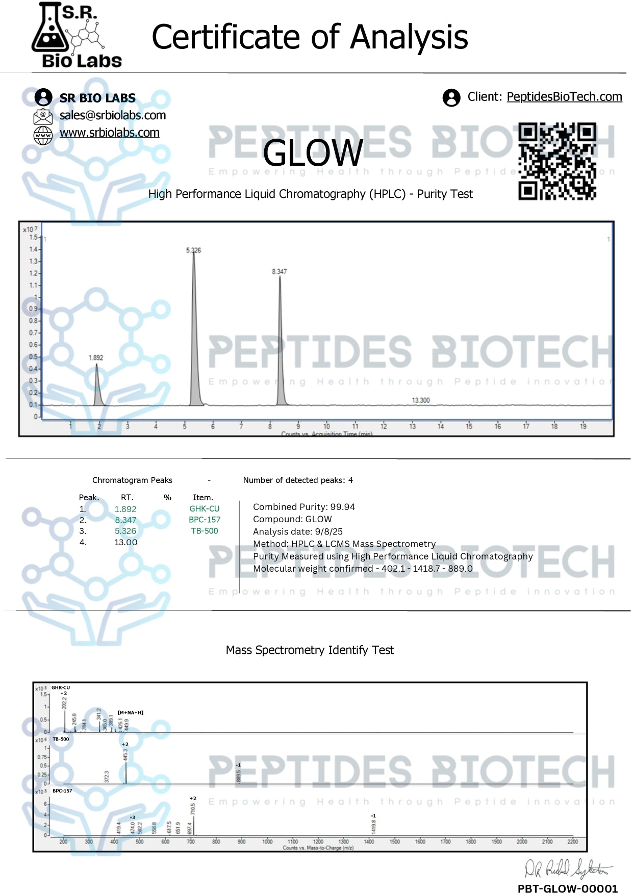 GLOW (GHK-CU 50mg + TB 10mg + BPC 10mg) - Image 2